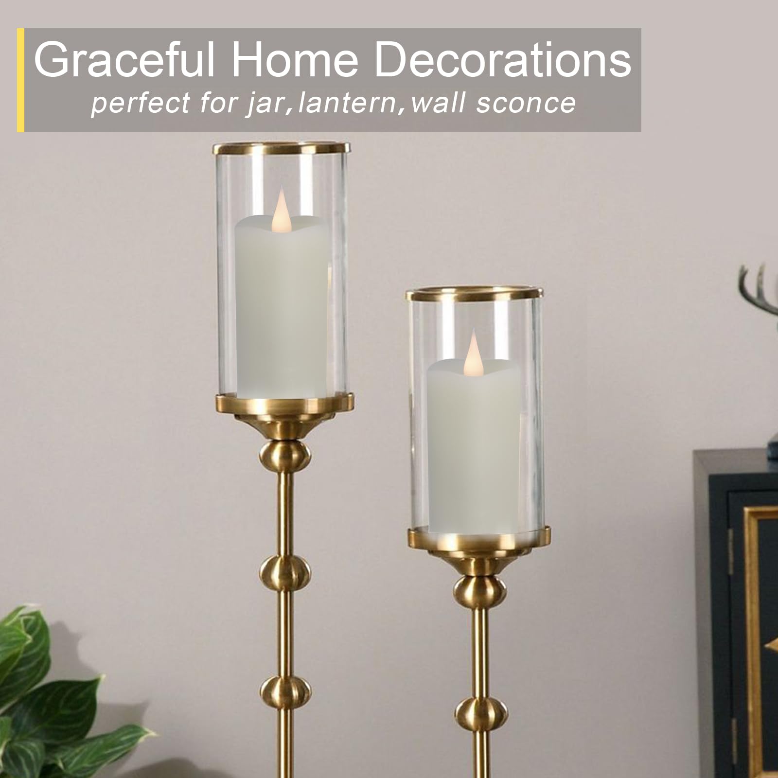 TechLong candle features remote control and 4h/8h timer for automation.
