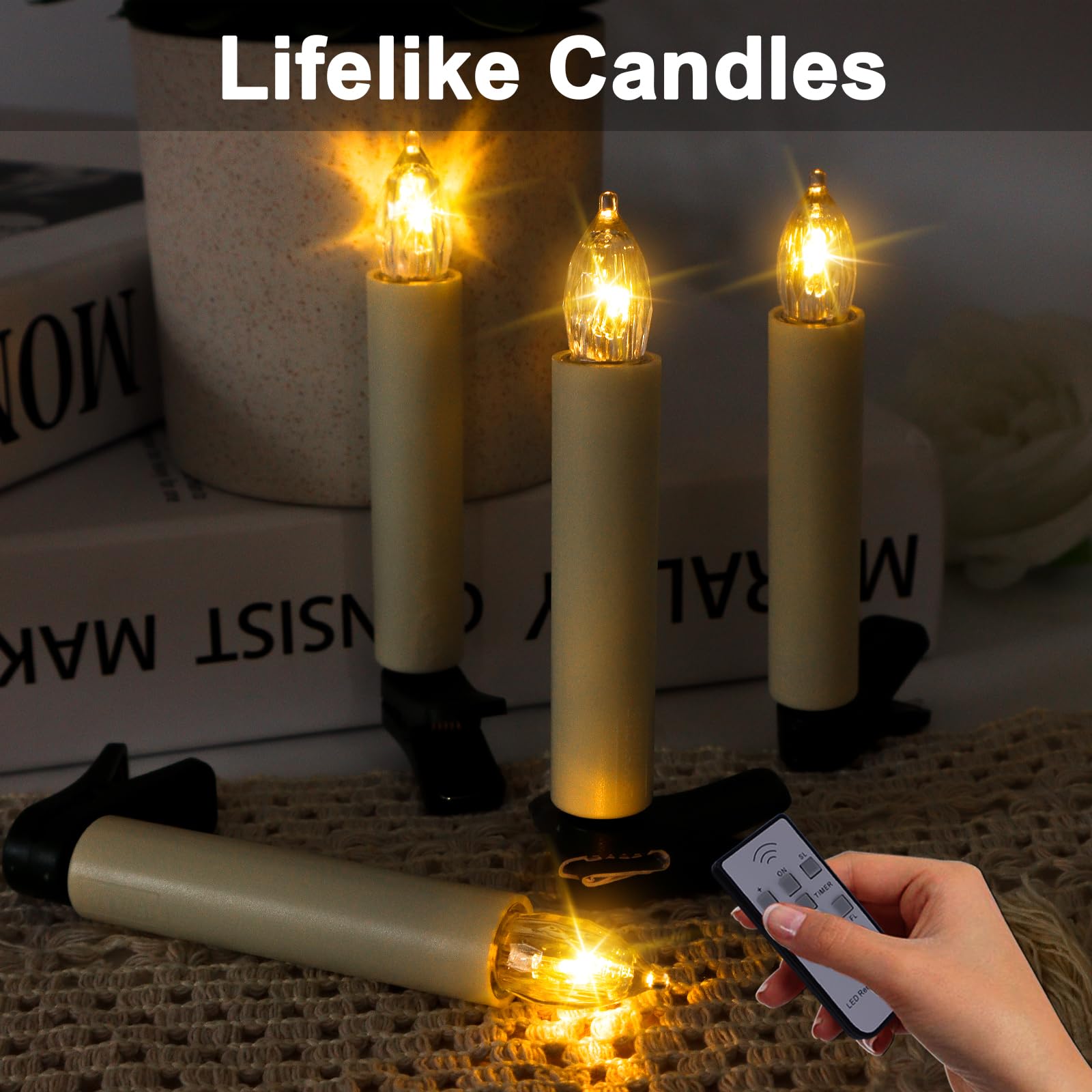 TECHLONG clip-on candle for indoor and outdoor decoration versatility