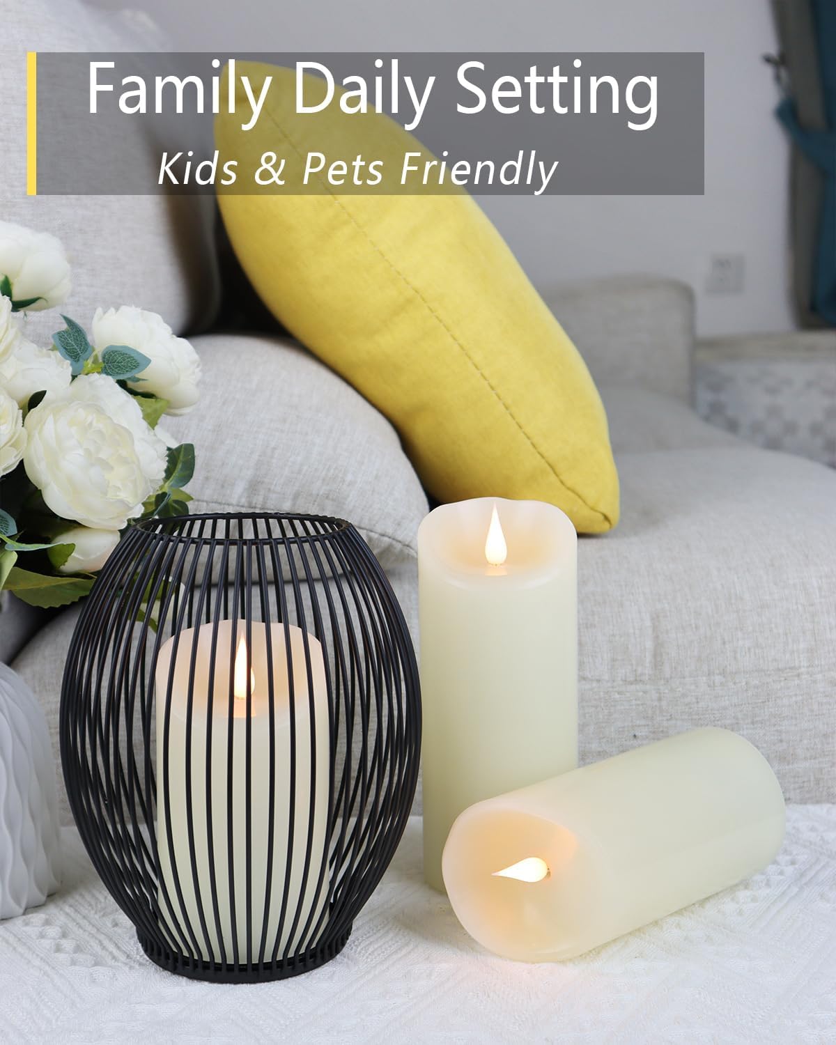 TECHLONG dinner table candle creates a warm glow for intimate meals