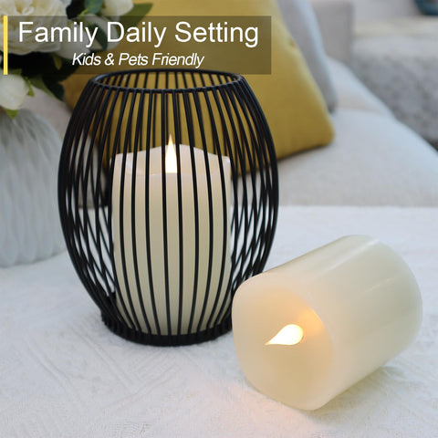 TechLONG flameless candle used as a wedding centerpiece for warmth