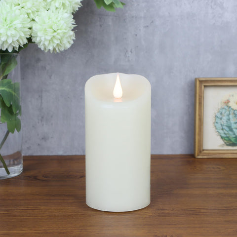 TECHLONG flameless candle with 3D wick glows lifelike for cozy gatherings