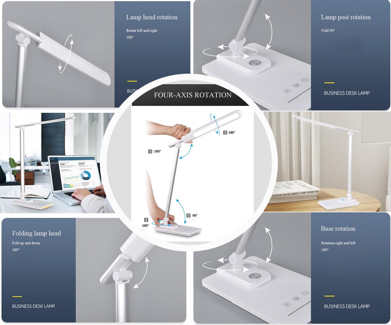 TECHNOVA LED Desk Lamp foldable portable design for small spaces