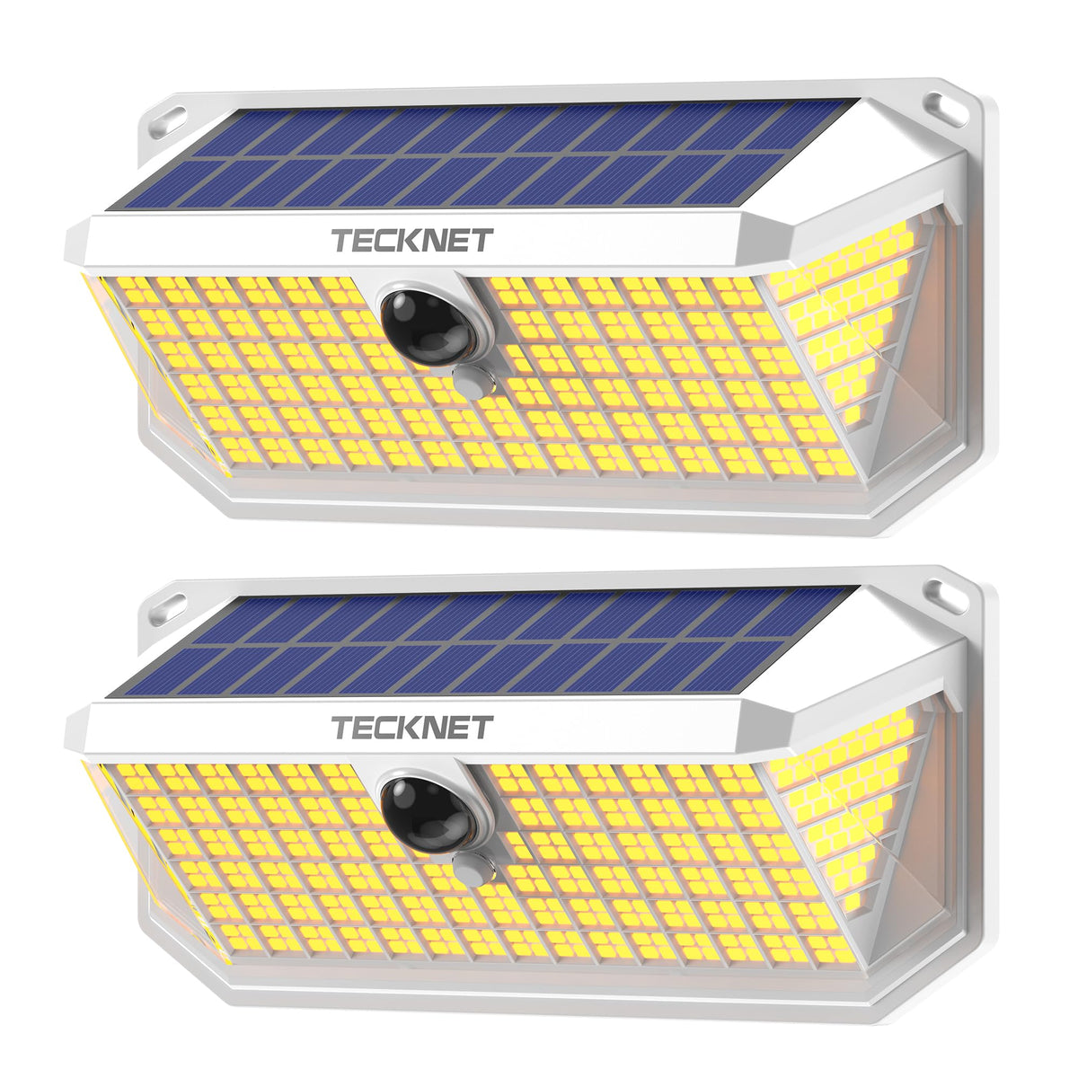 TECKNET 461 LED solar motion light at the front door for bright entry lighting