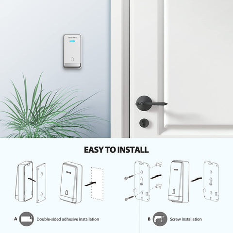 TECKNET doorbell installation kit for quick setup