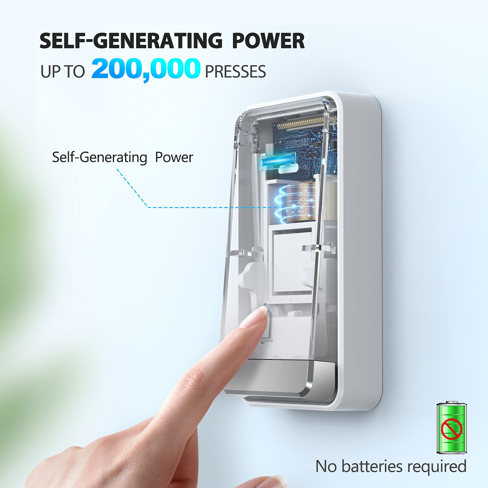 TECKNET doorbell range up to 1300ft for reliable coverage across rooms