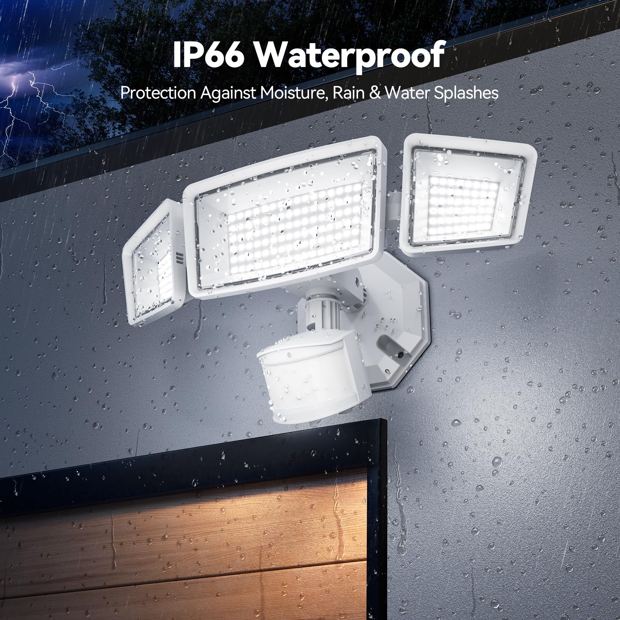 TECKNET continuous-on dusk-to-dawn mode provides hands-free lighting.