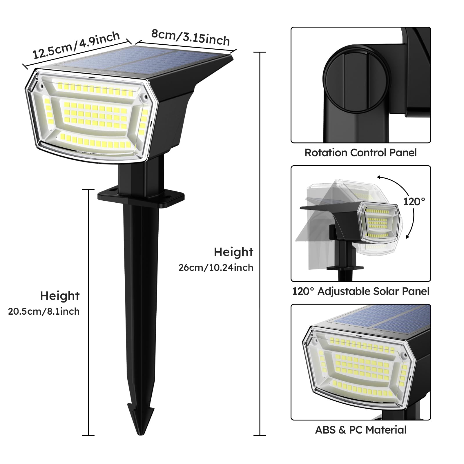 TECKNET ground stake installation offers flexible lawn lighting options.