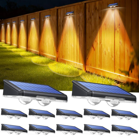 TECKNET solar fence light with compact design blending into fencing for subtle glow