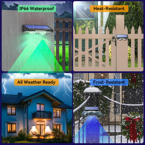 TECKNET decorative solar fence lights enhancing outdoor ambiance