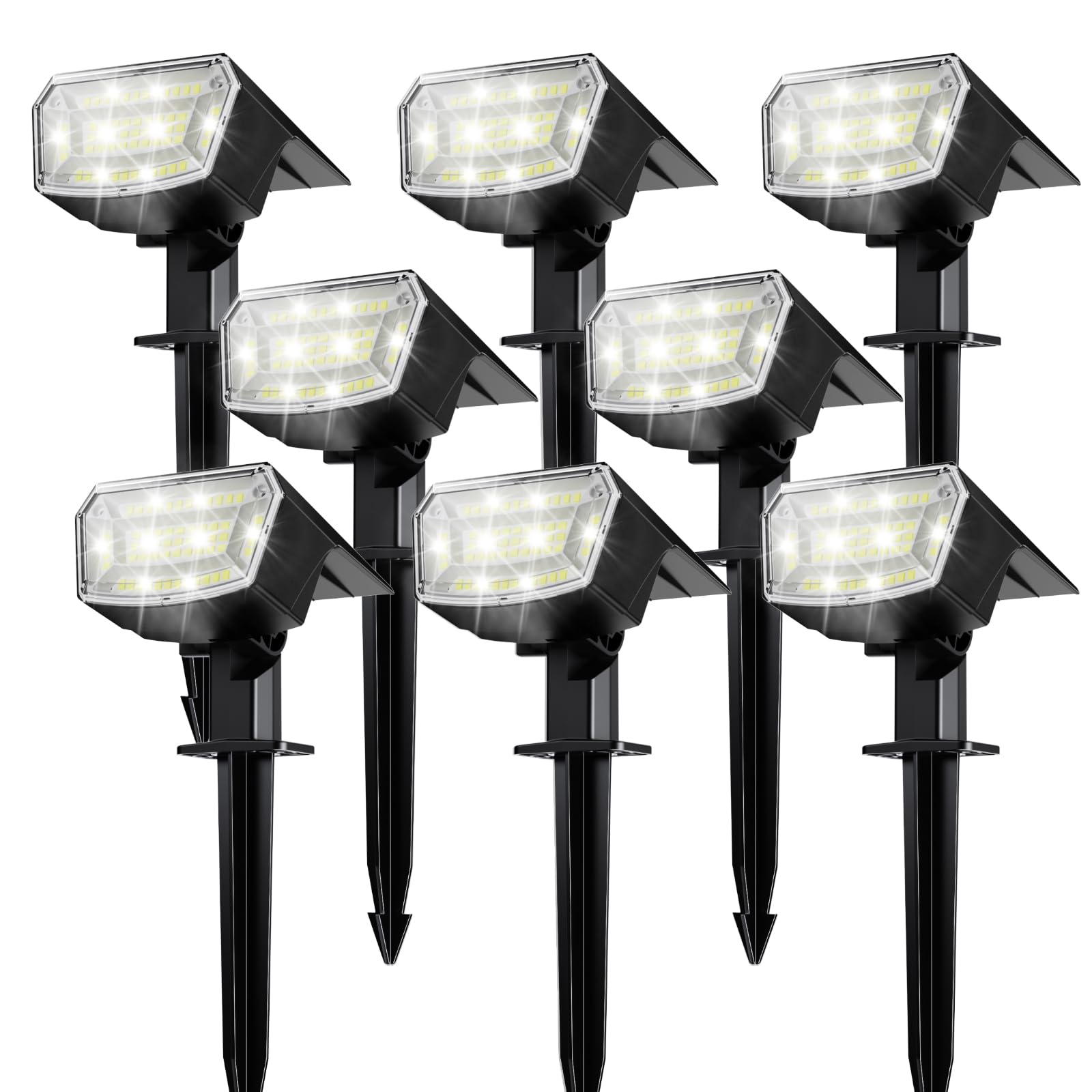 TECKNET outdoor spotlights with 59 LEDs provide bright, energy-efficient yard lighting.