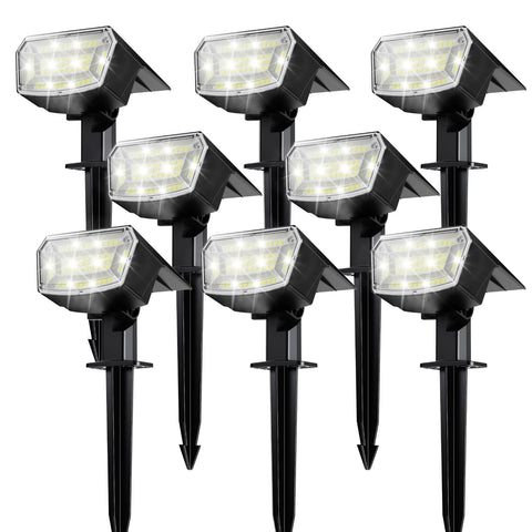 TECKNET outdoor spotlights with 59 LEDs provide bright, energy-efficient yard lighting.