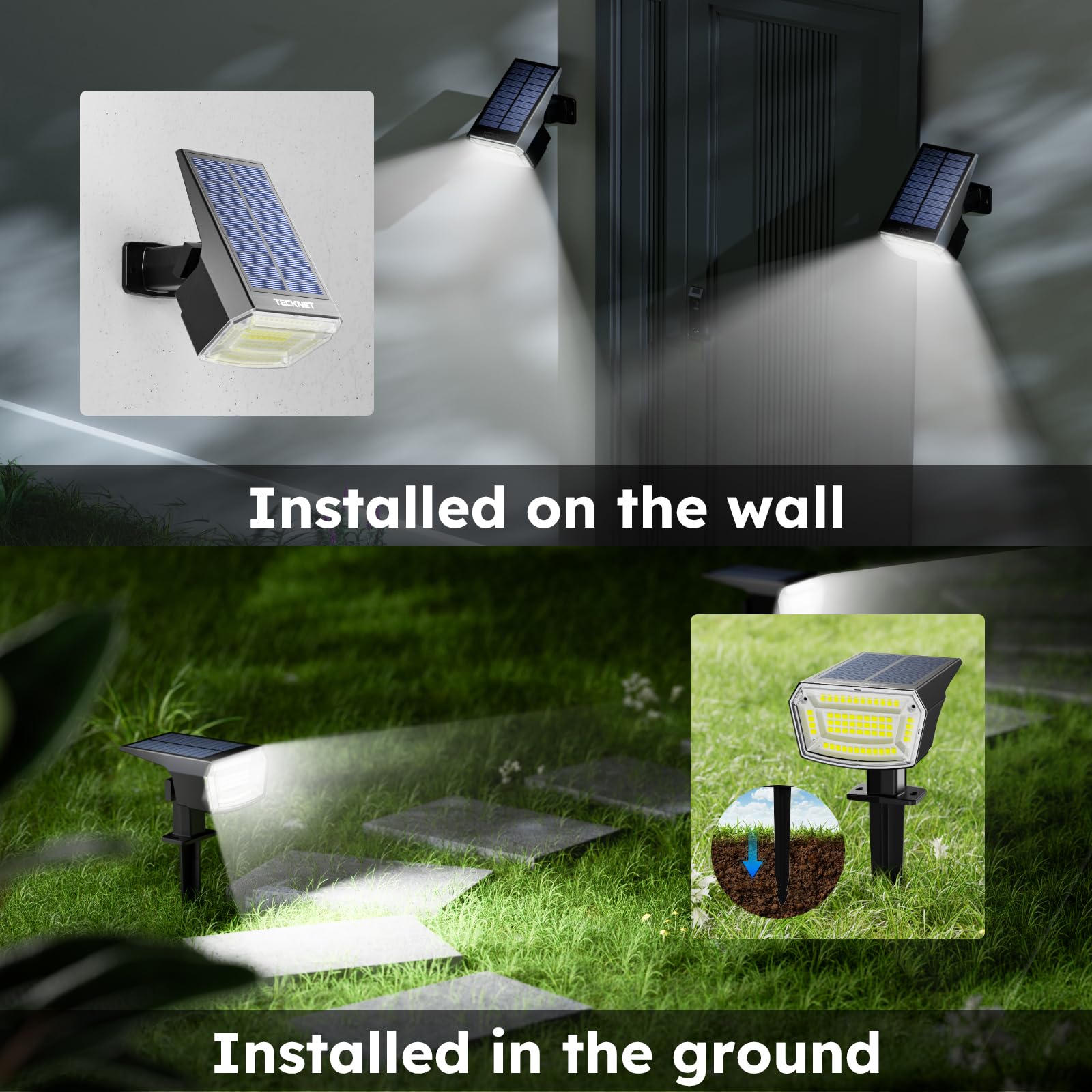 TECKNET three brightness modes let you tailor ambiance and runtime.