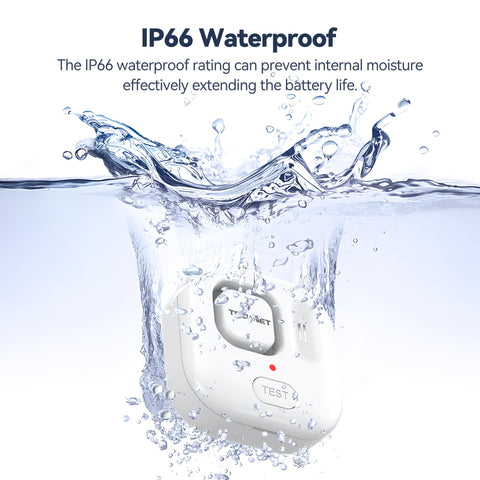 TECKNET detector features IP66 waterproof durability for wet areas.