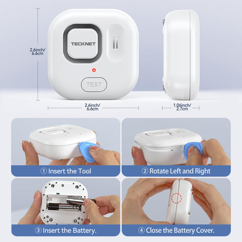 TECKNET kit includes batteries for quick setup and use.