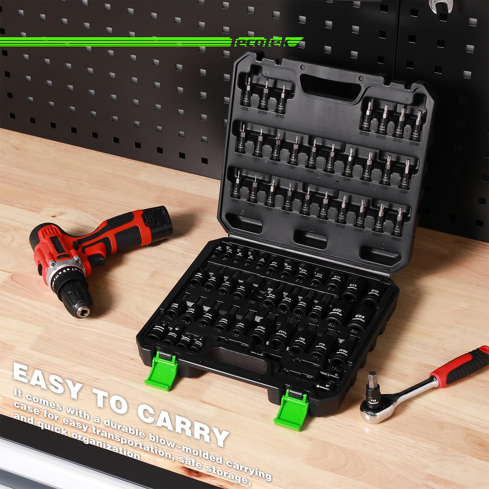 TecoTek socket adapters enable smooth transitions between 1/4, 3/8, and 1/2 drives