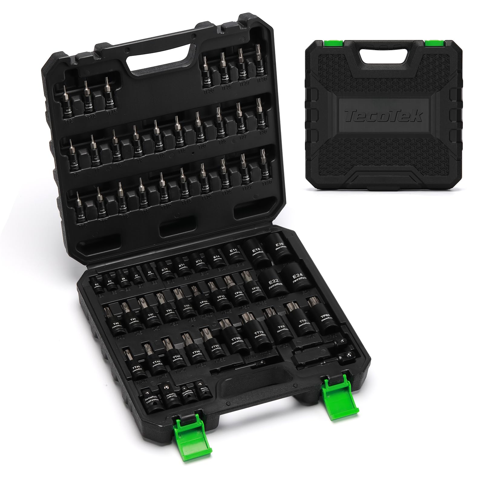 TecoTek organized storage labels help quick size identification