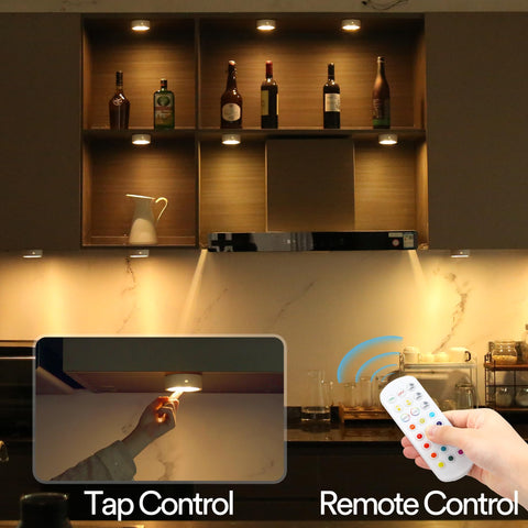 TECOMLIGHT Puck Light natural white setting provides subtle task lighting.