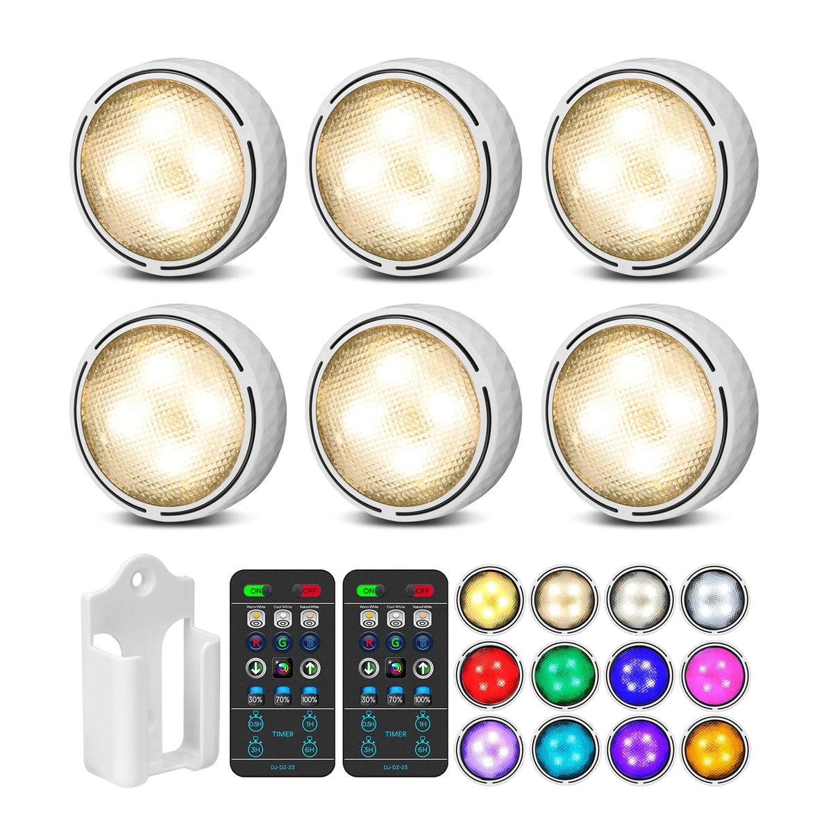 TECOMLIGHT puck light with remote control for cabinet lighting