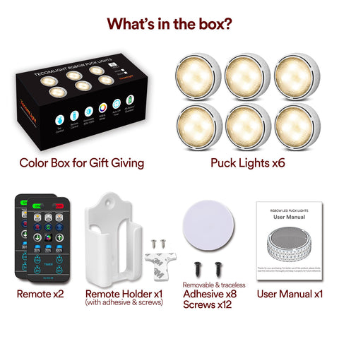 TECOMLIGHT puck light remote holder keeps remotes organized