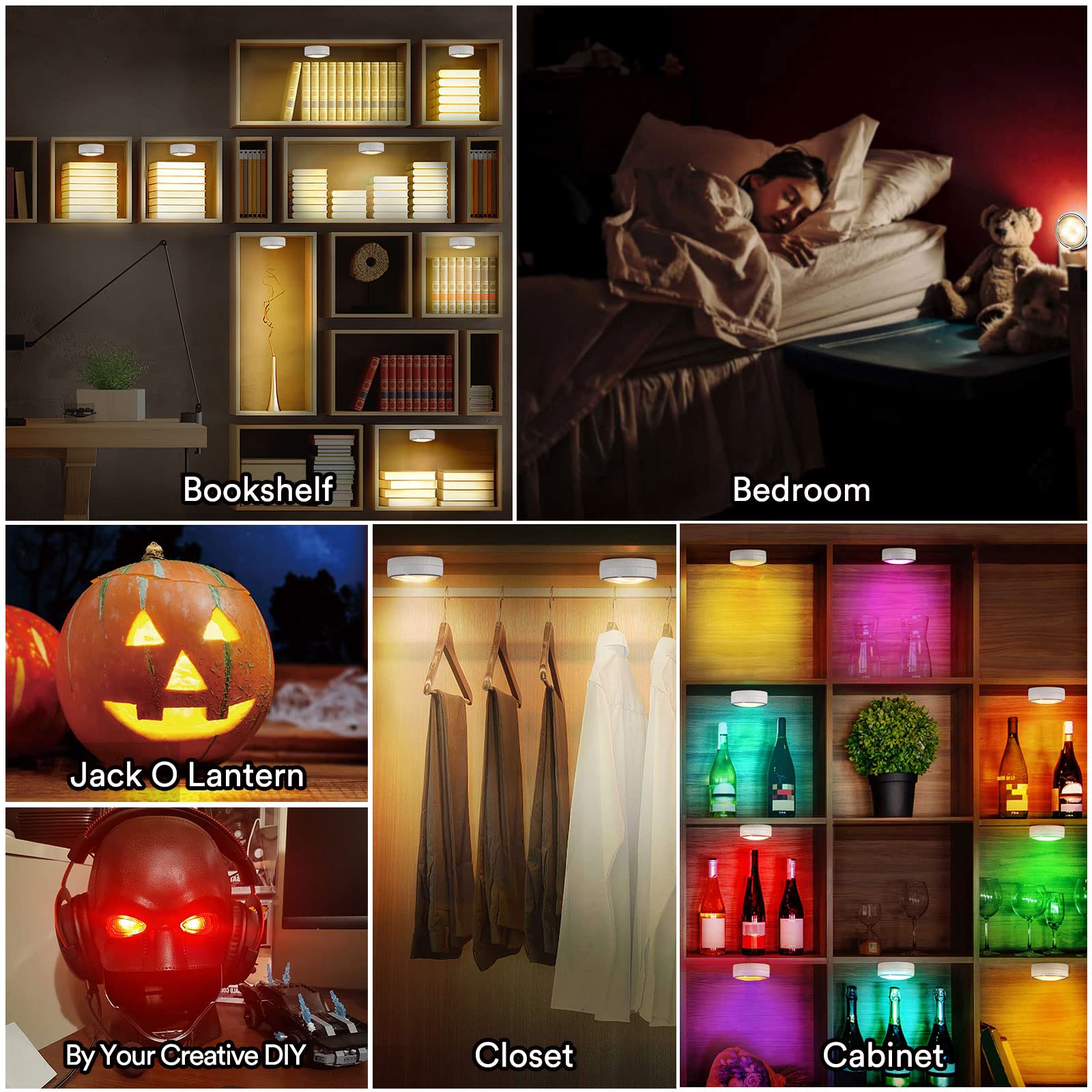 TECOMLIGHT puck light under cabinet provides bright, battery-powered illumination