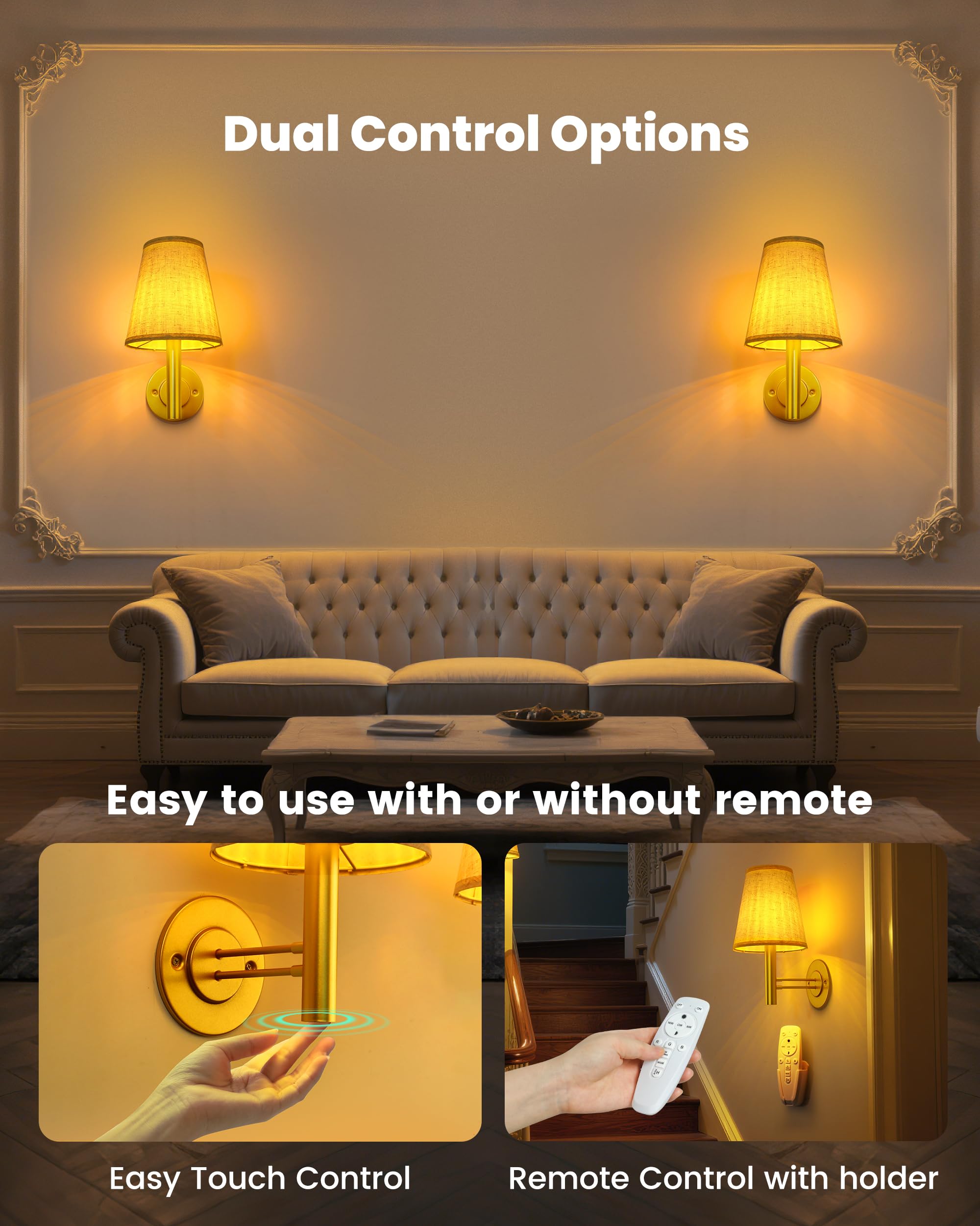 Tecomlight removable fabric shade with magnet attachment for easy maintenance