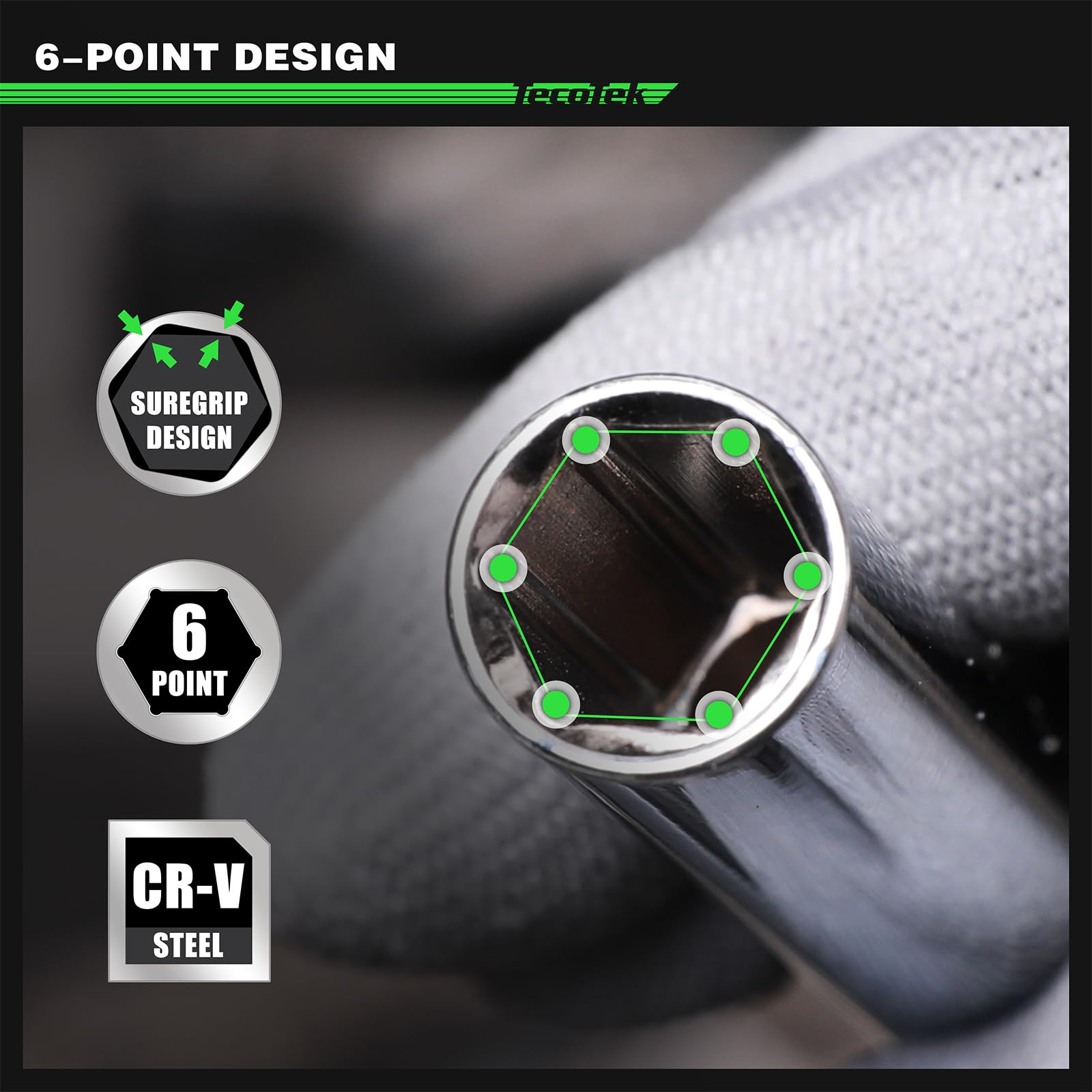 TecoTek 11mm socket for mid-size auto bolts