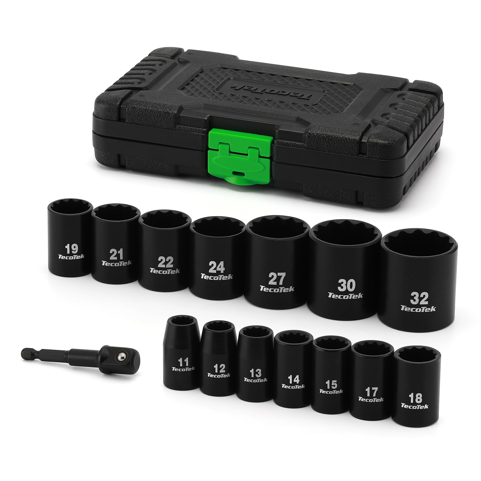 TecoTek 12-point metric impact socket set in use for fast, secure bolt engagement