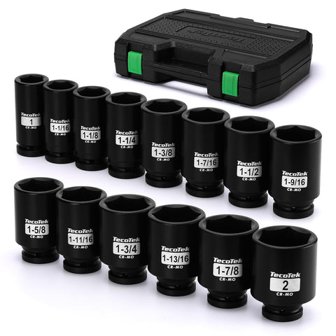 TecoTek 3/4-inch drive deep impact socket for 1 inch bolts, ideal for heavy-duty tasks.
