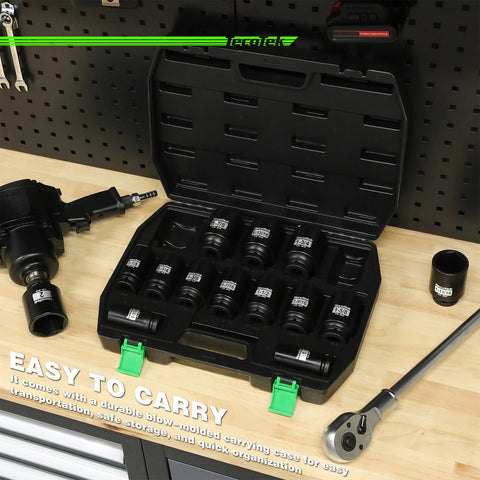TecoTek 3/4-inch drive deep impact socket for 2 inch bolts, handles large fasteners with ease.