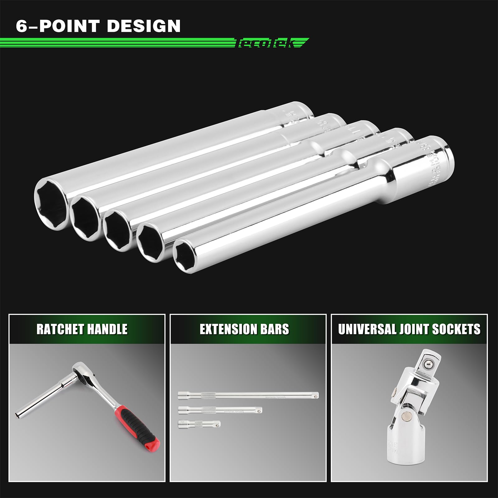 TecoTek 8mm socket for common automotive fasteners