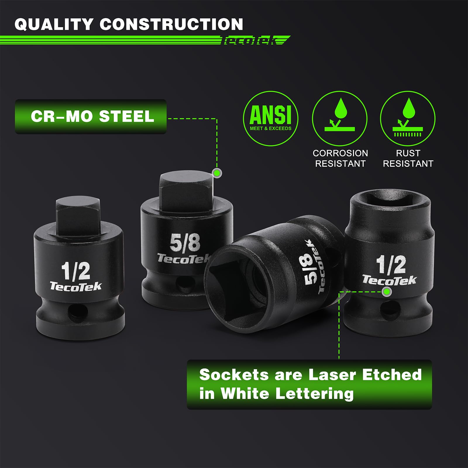 TecoTek chamfered female square drive easing plug seating