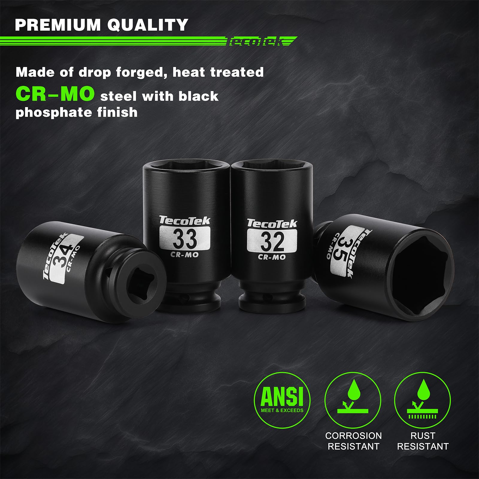 TecoTek 30mm deep socket offers extended reach for recessed fasteners