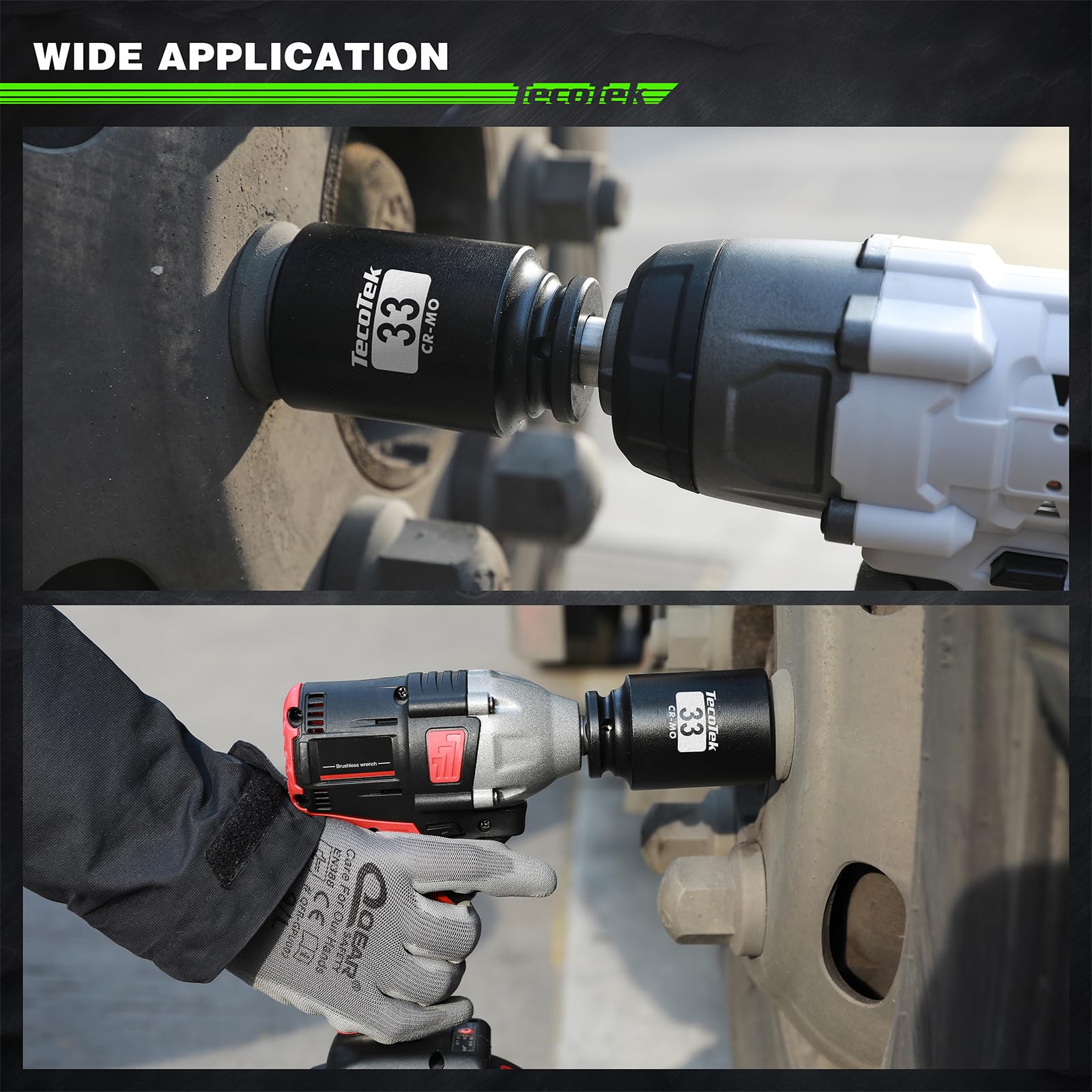TecoTek 36mm deep socket provides leverage for heavy automotive work