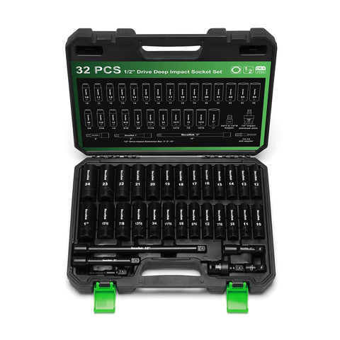 TecoTek deep sockets in case for quick on-site tightening