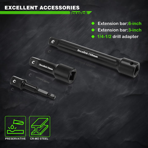 TecoTek extension bars 3 and 6 inches for extended reach