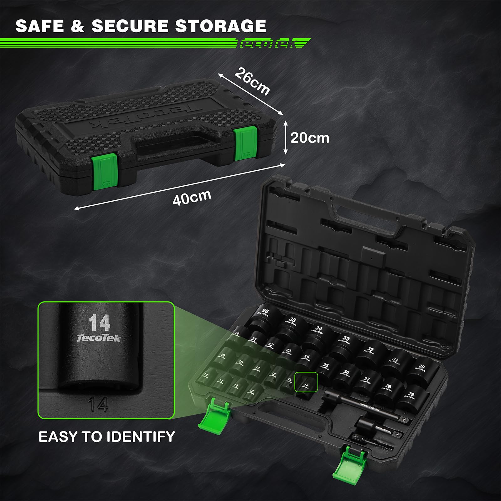 TecoTek heavy-duty storage case for organized transport