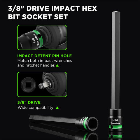 TecoTek impact-design sockets ready for impact wrenches and heavy-duty tasks.