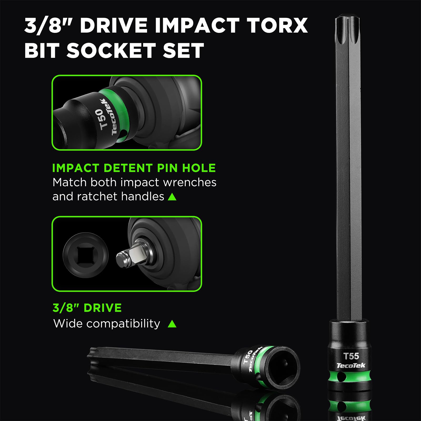 TecoTek sockets with impact-ready design for power tools.