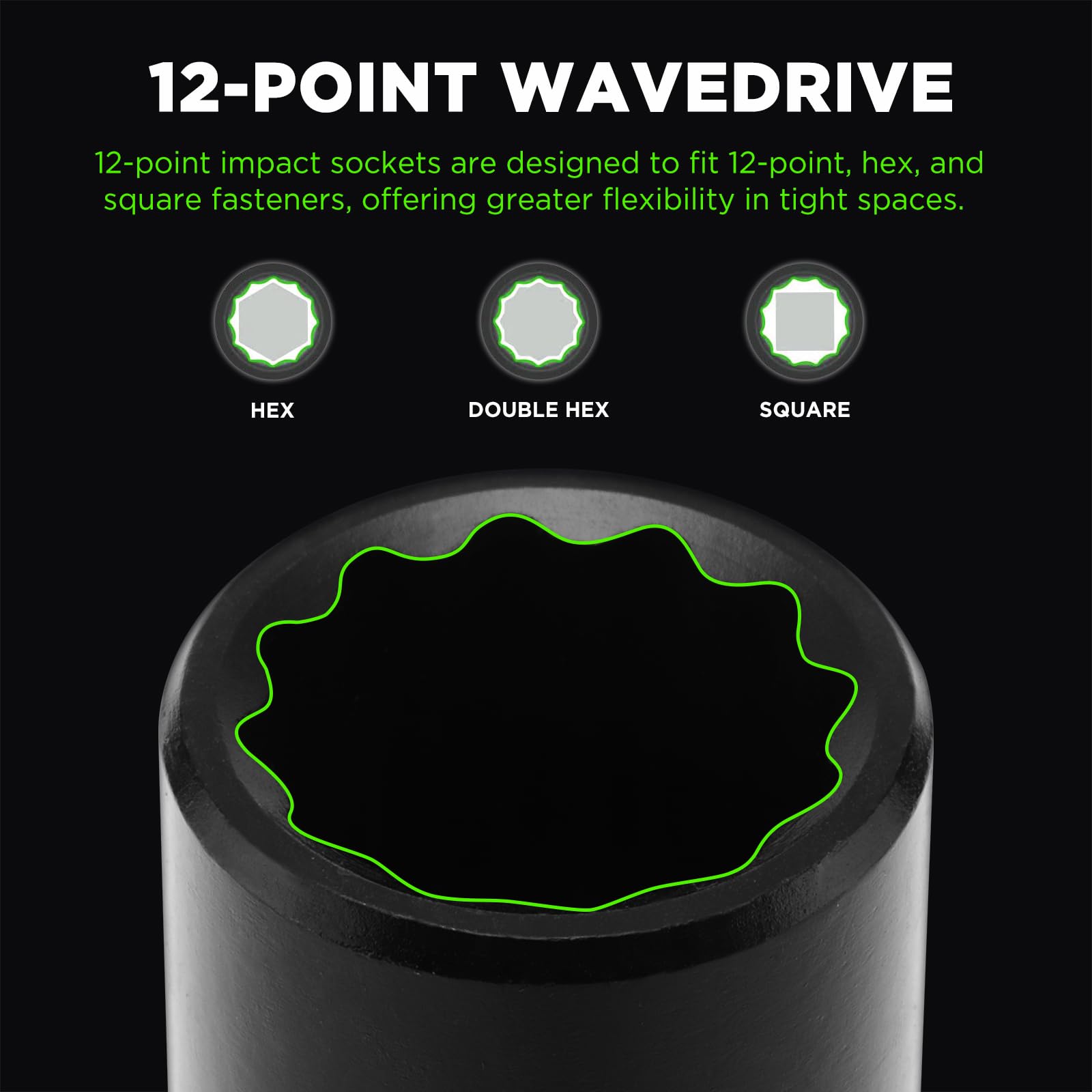TecoTek laser-etched socket sizes for quick identification