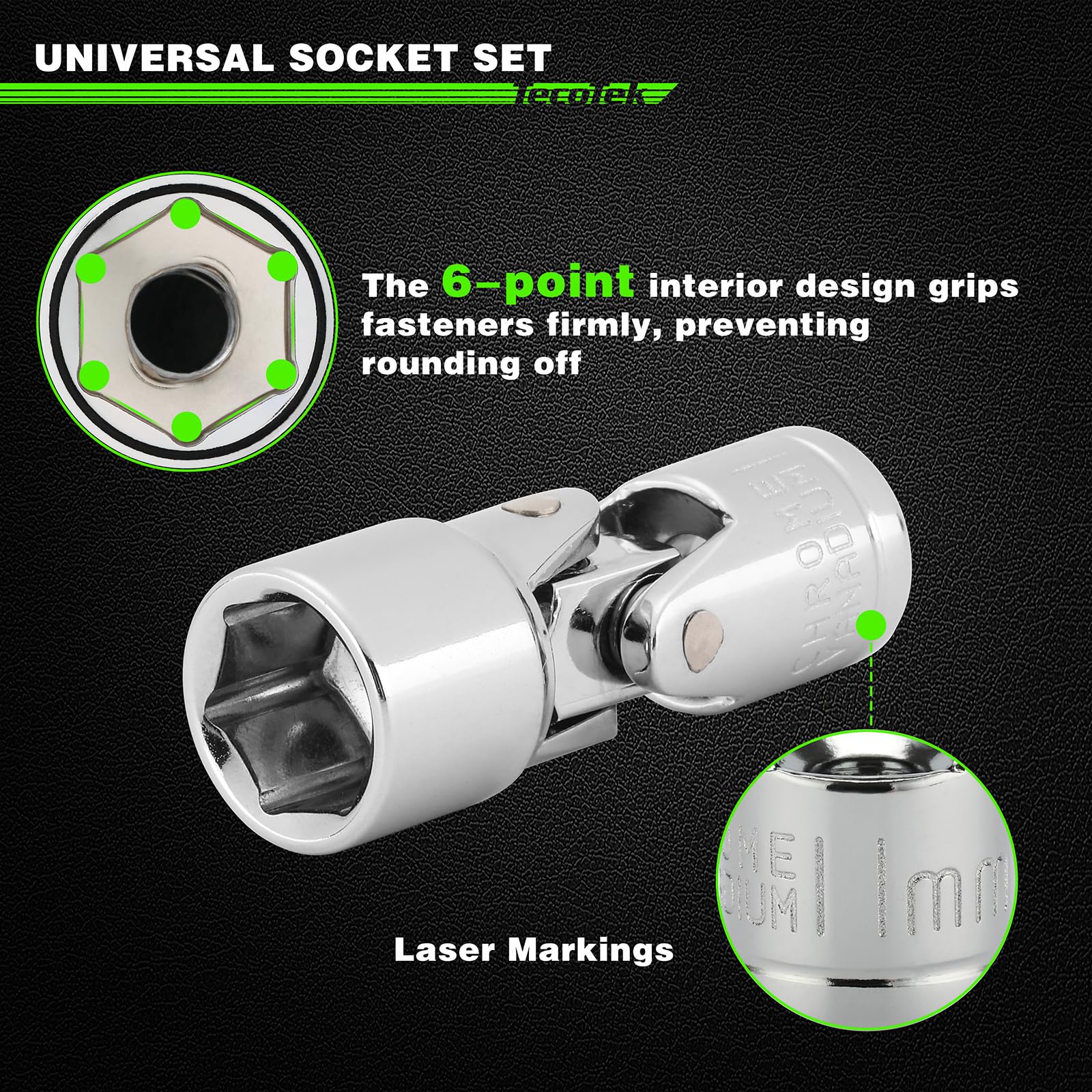 TecoTek metric sizes 5mm to 15mm cover a wide range of fasteners