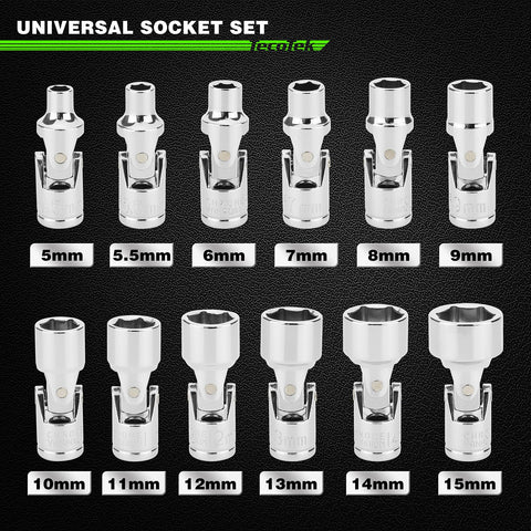 TecoTek six-point metric sockets secure grip on fasteners
