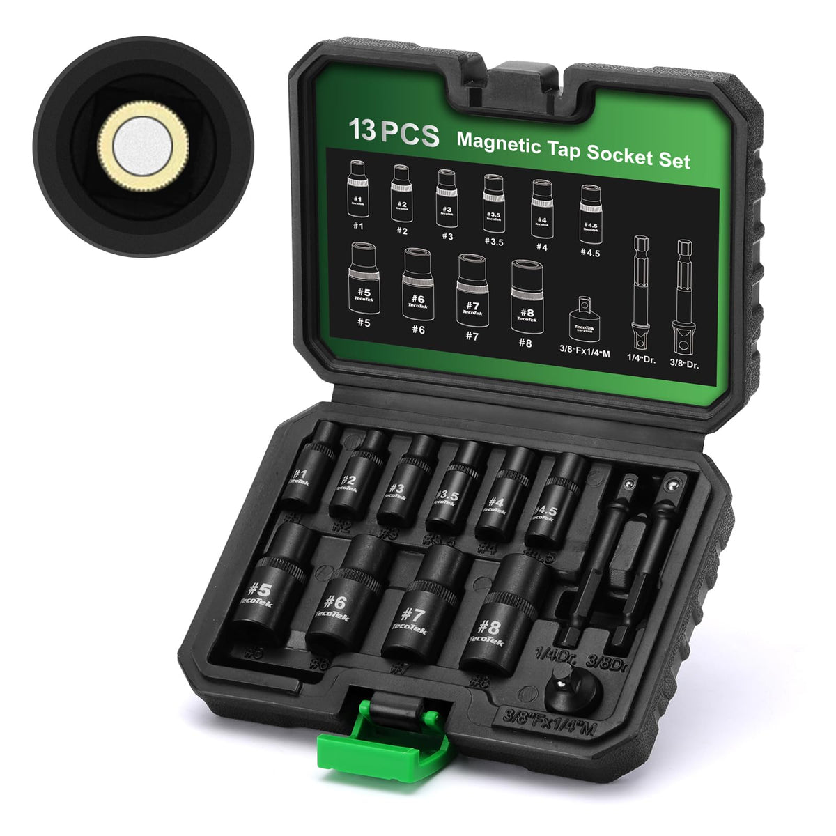 TecoTek full tap socket set kit shown for quick threading tasks