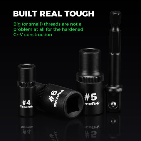 TecoTek three eighths drive magnetic sockets ready for high torque