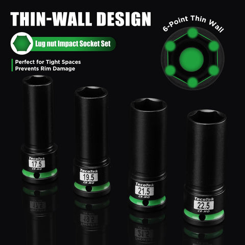 TecoTek thin-wall socket design for better reach.