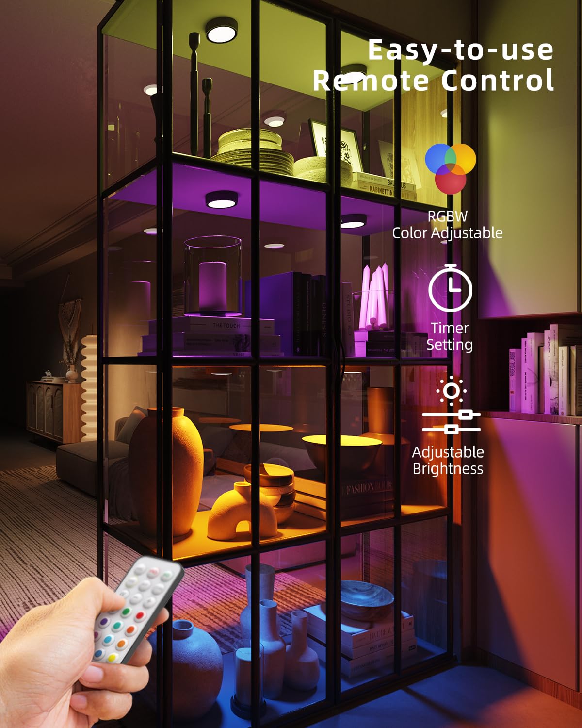 Tedmos 2400mAh battery powers extended lighting between recharges.