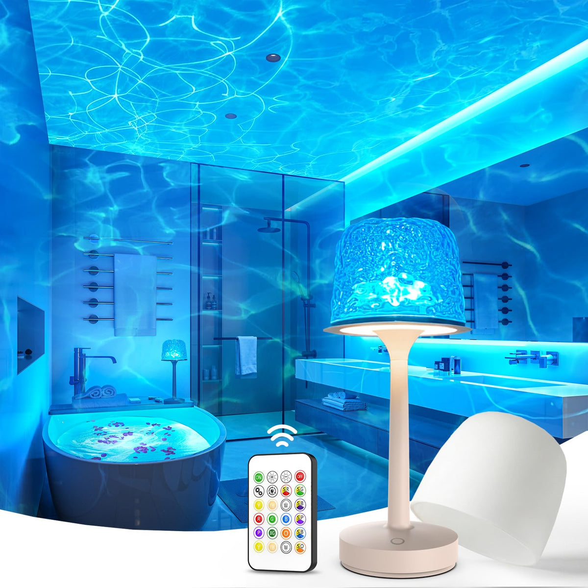 Tedmos IP65 waterproof shower lamp with sealed design for direct splashes