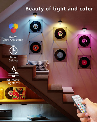 Tedmos RGB picture light showing color options for artwork ambiance