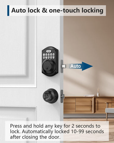 TEEHO TE001 battery life indicator prevents unexpected lockouts.