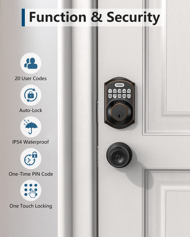 TEEHO TE001 secure aluminum deadbolt supports weather resistance and durability.