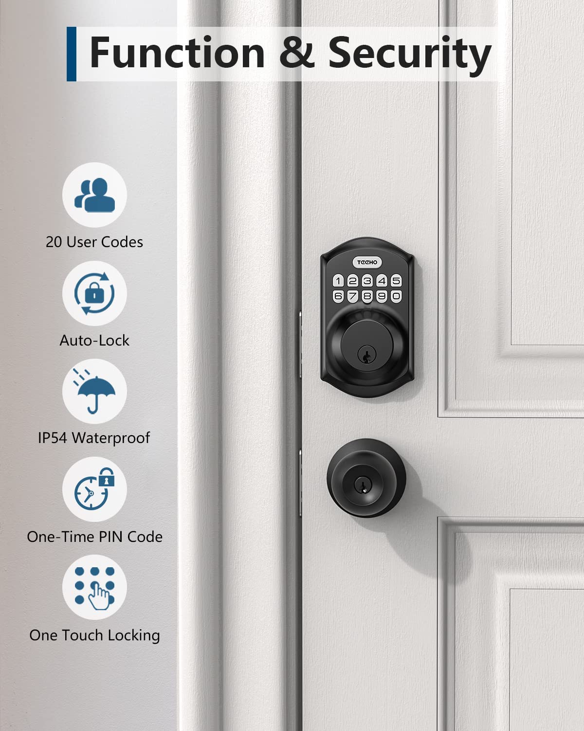 TEEHO TE001 security deadbolt cylinder delivers reliable protection.
